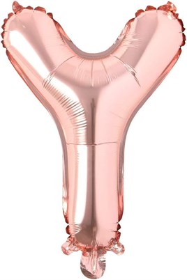 Y Harf Rose Gold Folyo Balon16 İnç 36 cm