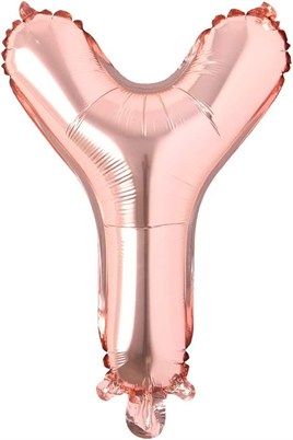 Y Harf Rose Gold Folyo Balon16 İnç 36 cm