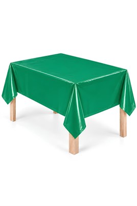 Yeşil Renk Kullan At 120x180 Cm Doğum Günü Partisi Için Tek Kullanımlık Düz Plastik Masa Örtüsü