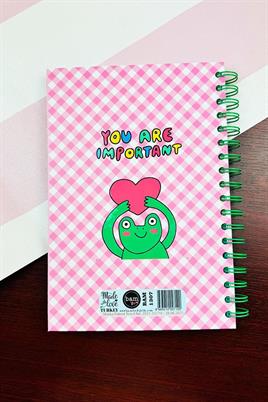 You Are Important Tasarımlı Spiralli Stickerlı Tarihsiz Konuşan Ajanda Haftalık Planlayıcı