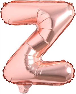 Z Harf Rose Gold Folyo Balon16 İnç 36 cm