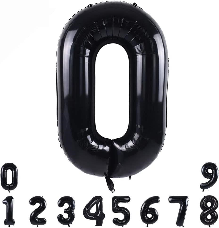 0 Siyah Rakam Folyo Balon 34