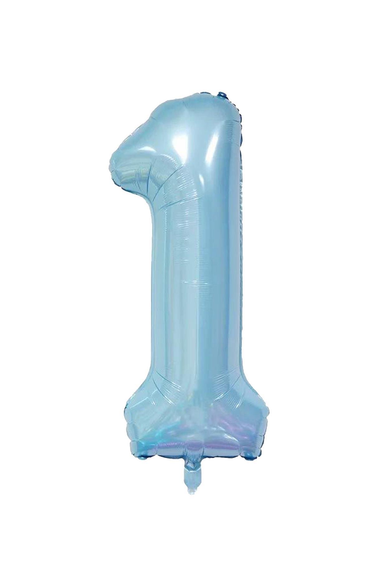 1 Rakam Bebe Mavisi Folyo Balon 32 inç 76-82 cm