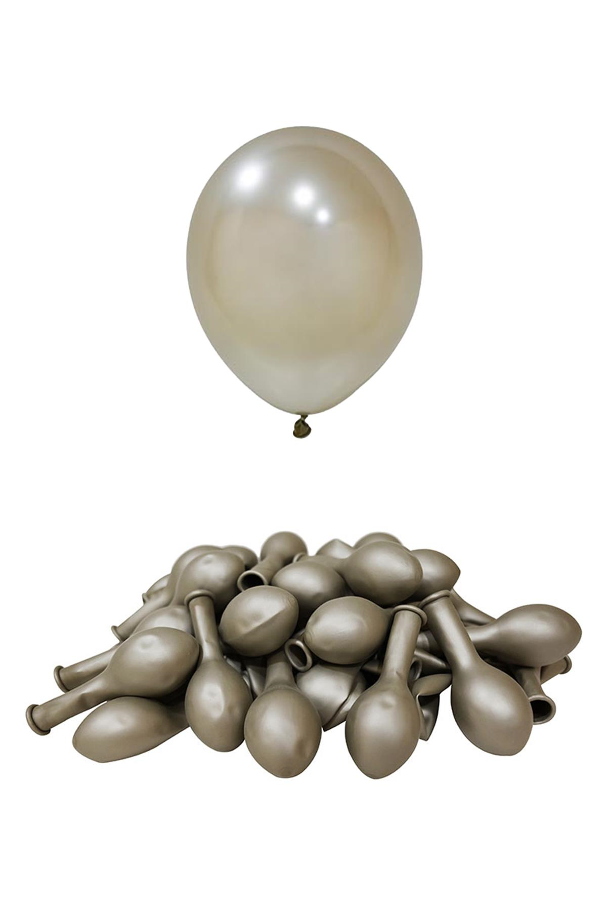 12 İnç Krom Beyaz Altın Balon 10 Adet