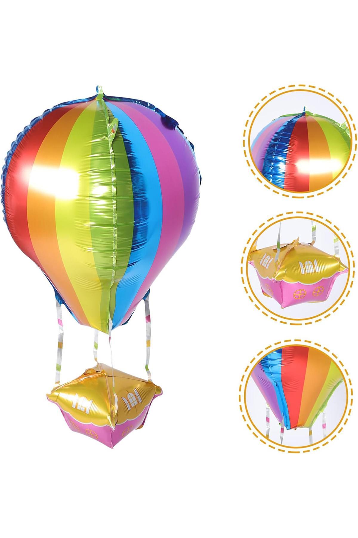 22 İnç Uçan Balon Temalı Rengarenk Folyo Balon 88-28 Cm