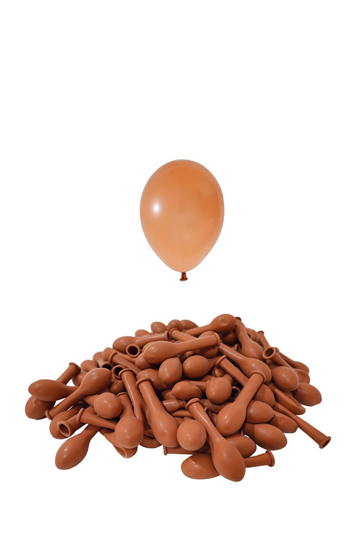 5 İnç Karamel Kahve Mini Balon 10 Adet