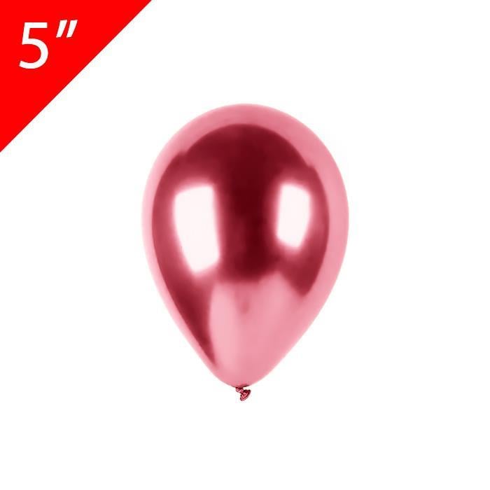 5 İnç Krom Fuşya Mini Balon 10 Adet