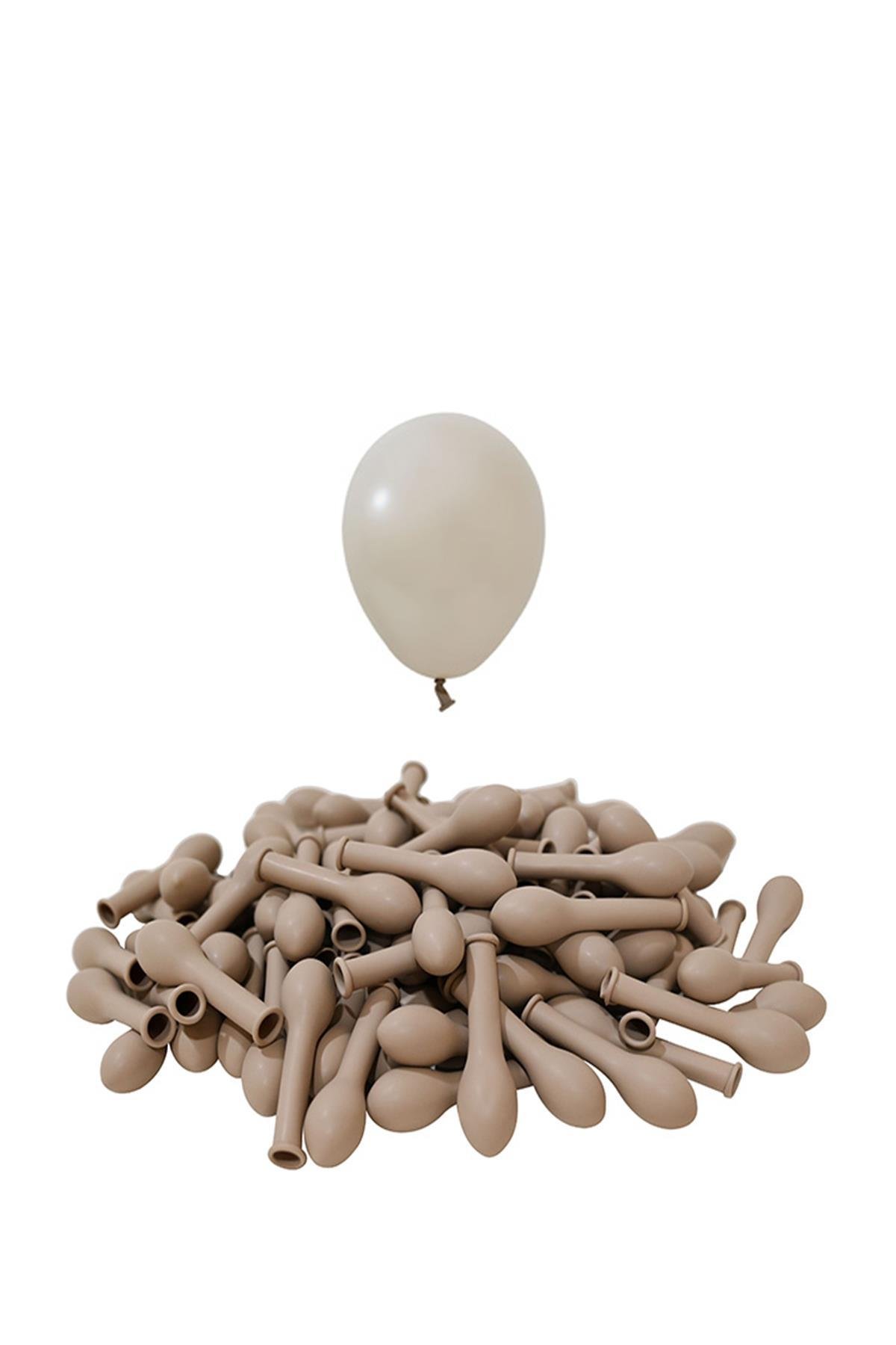 5 İnç Kum Bej Mini Balon 10 Adet