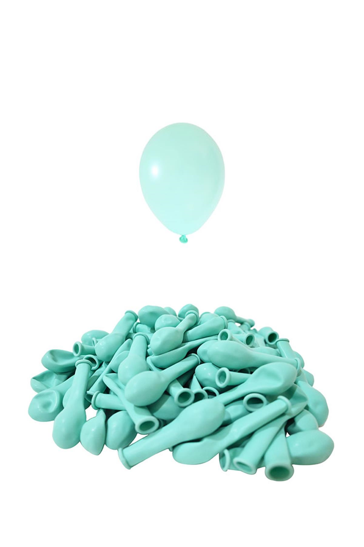 5 İnç Su Yeşili Mini Balon 10 Adet