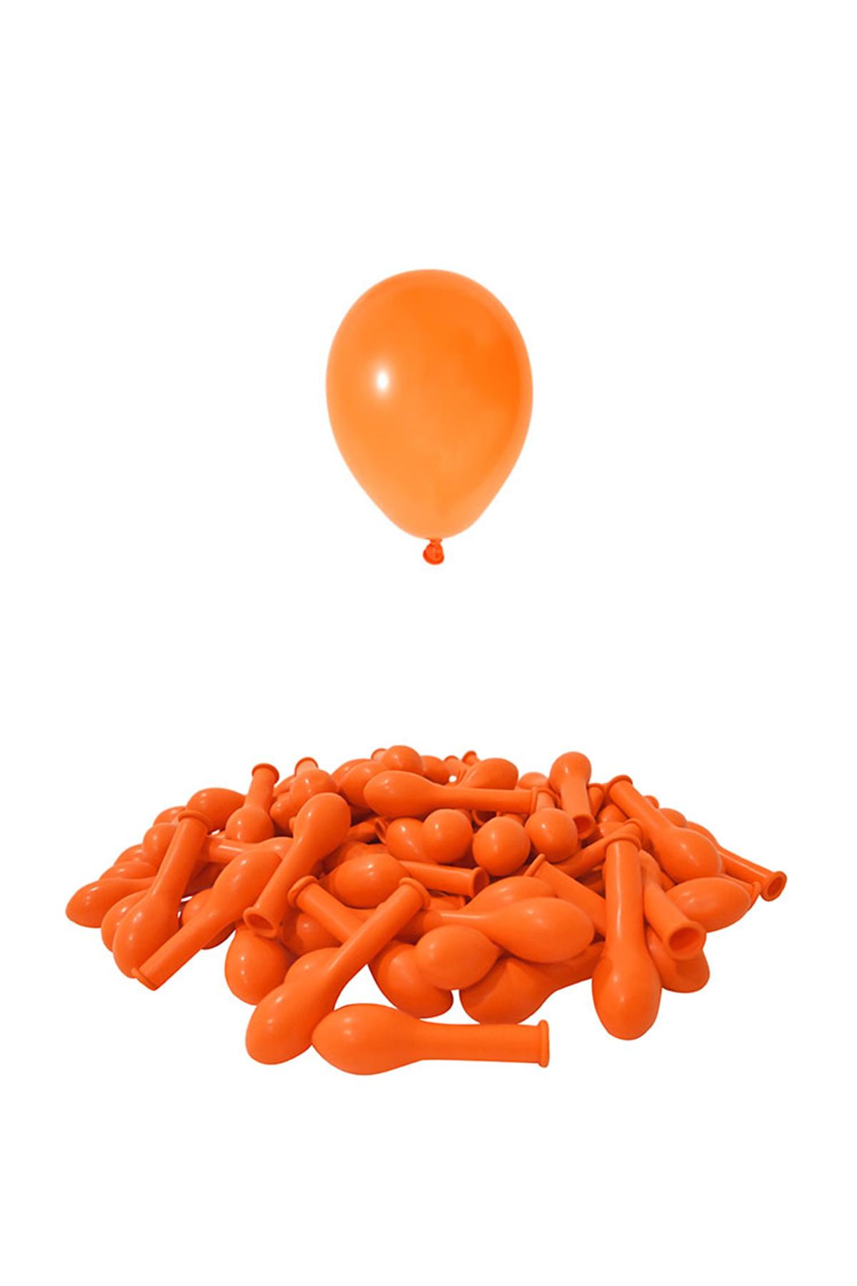 5 İnç Turuncu Mini Balon 10 Adet