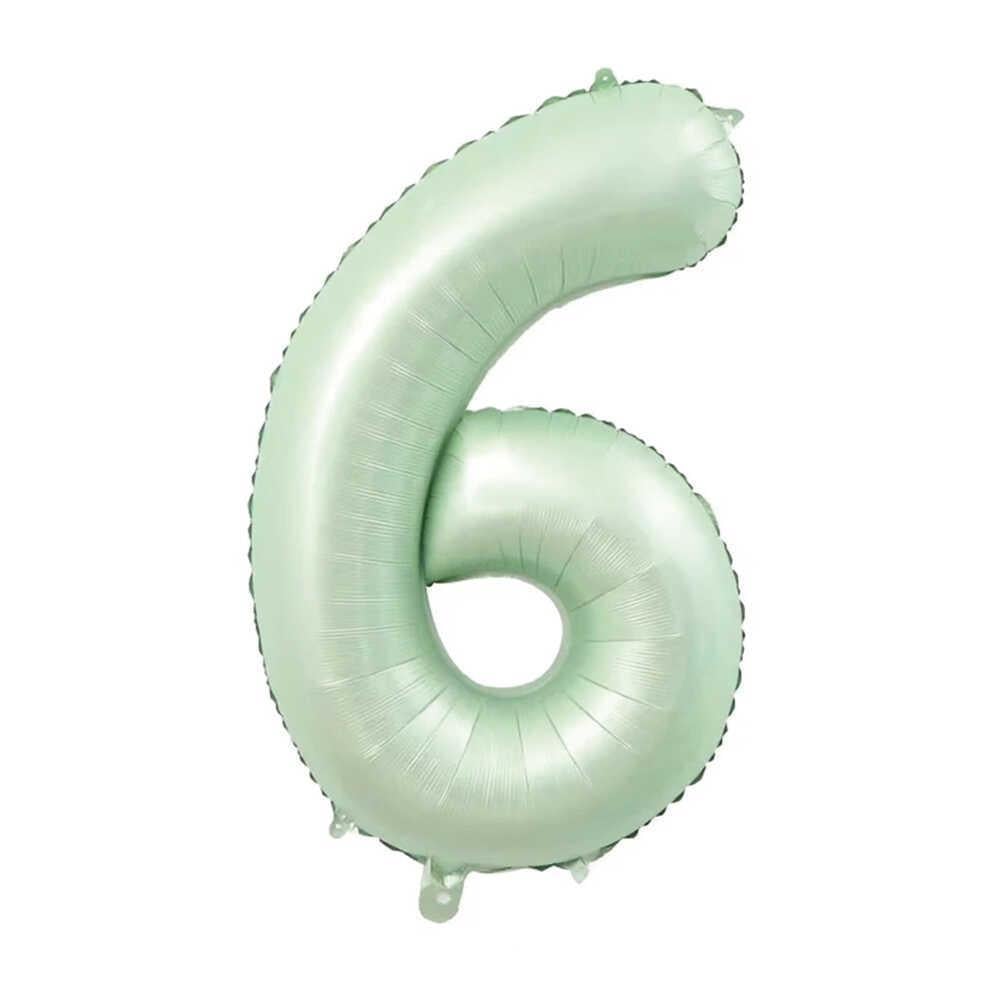 6 Rakam Adaçayı Folyo Balon 34 inç 76-82 cm