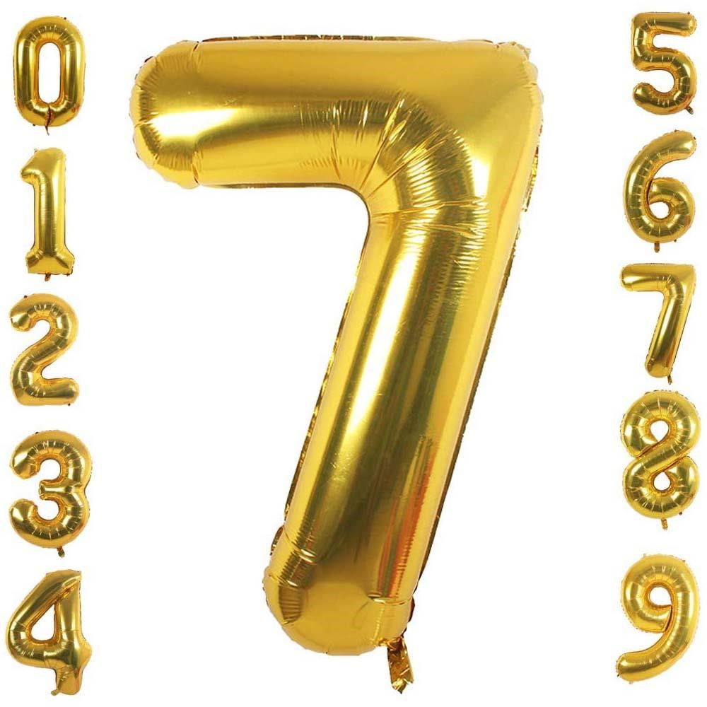 7 Yedi Rakam Gold Folyo Balon 32-34