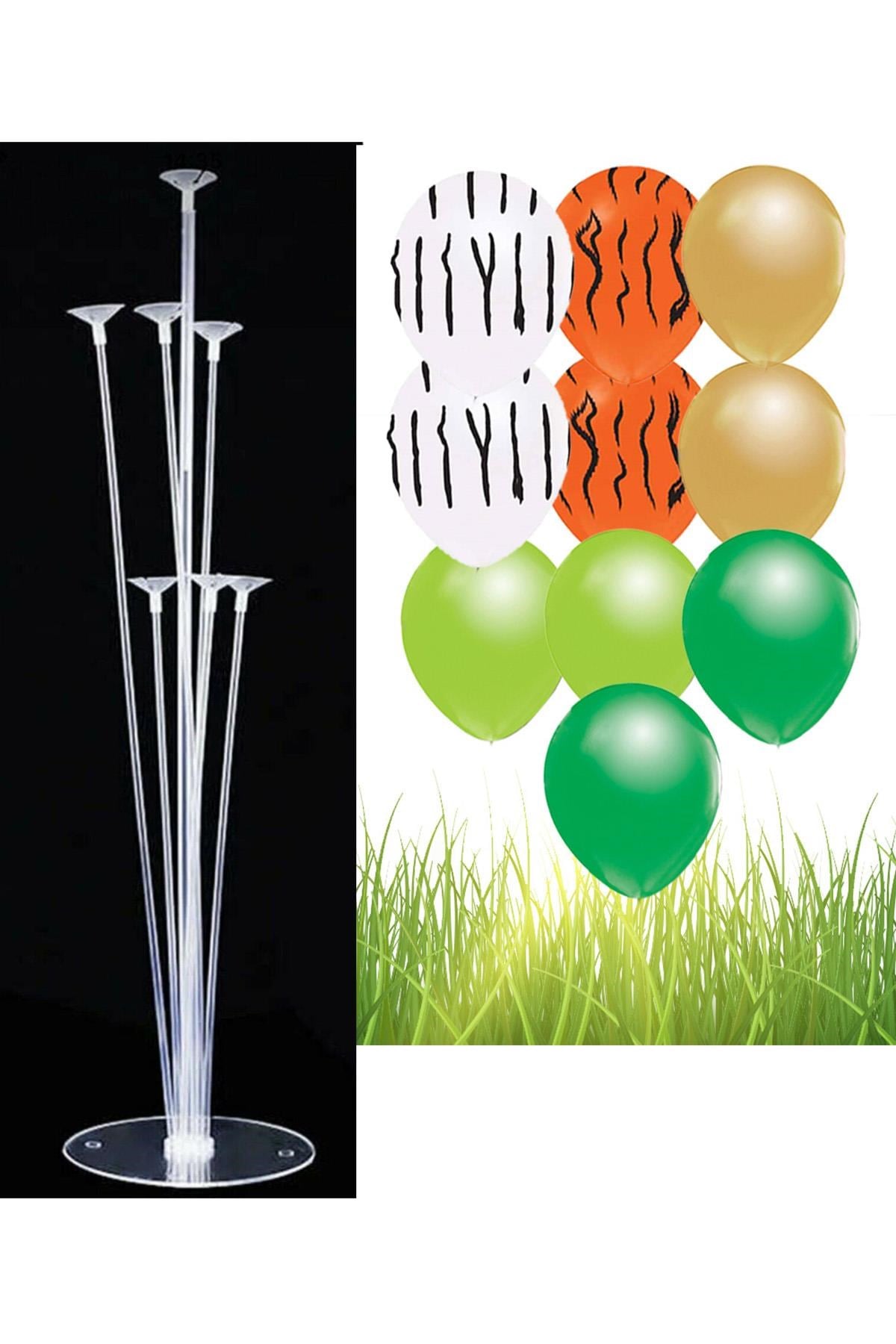7'li Balon Standı ve 10 Adet Safari Konsept Balon Set