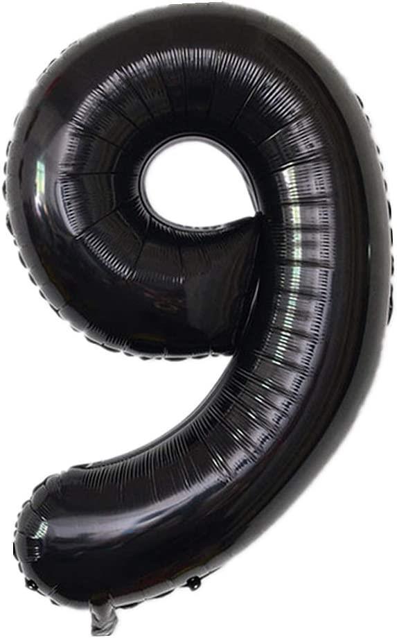 9 Siyah Rakam Folyo Balon 34