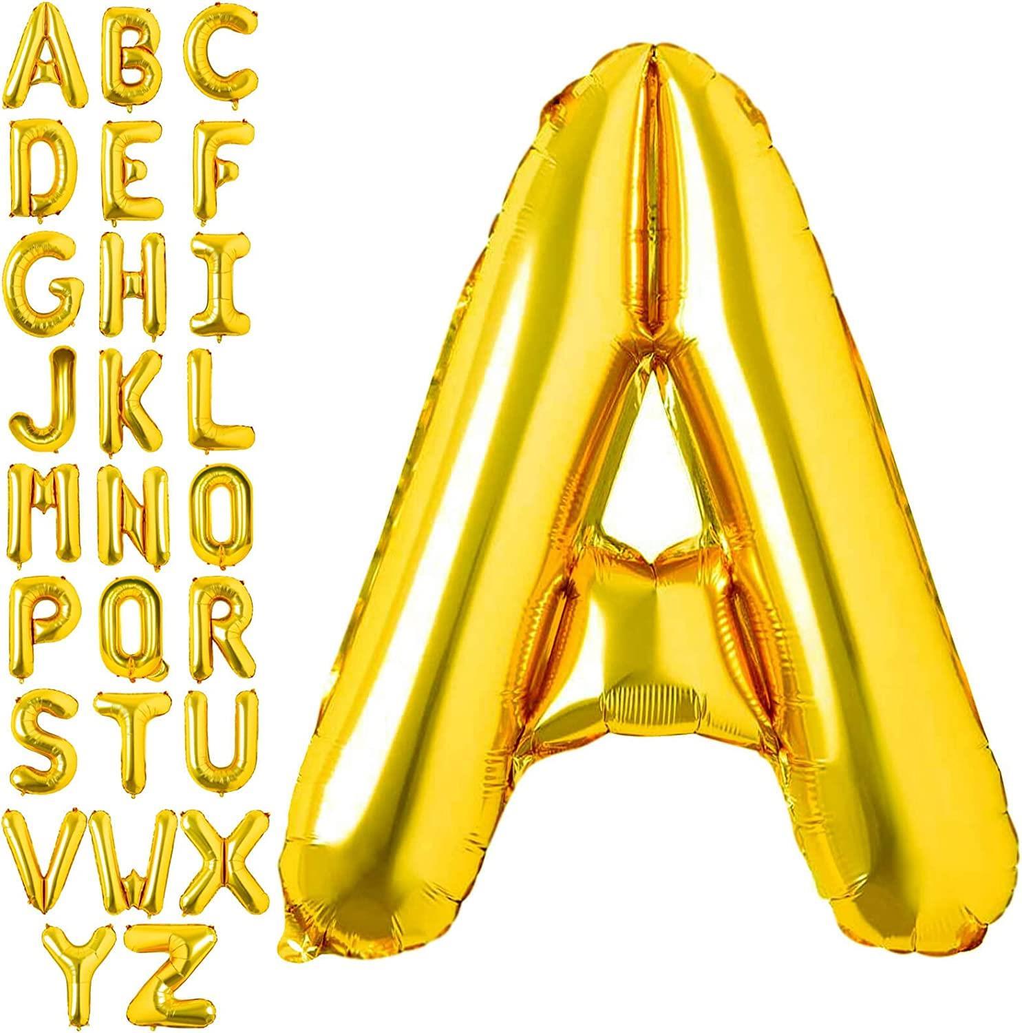 A Harf Gold Folyo Balon16 İnç 36 cm