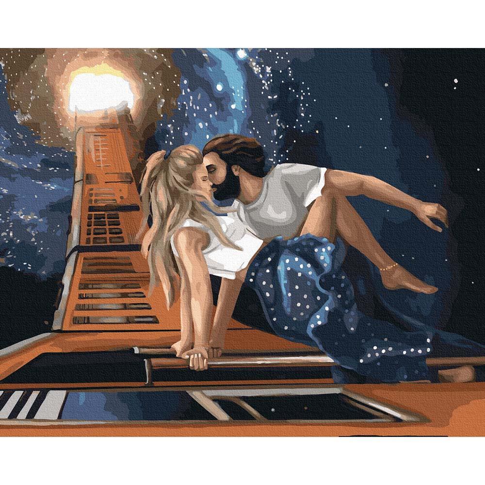 Aşk Treni Tuvale Gerili Sayılarla Boyama Hobi Seti 40x50 cm