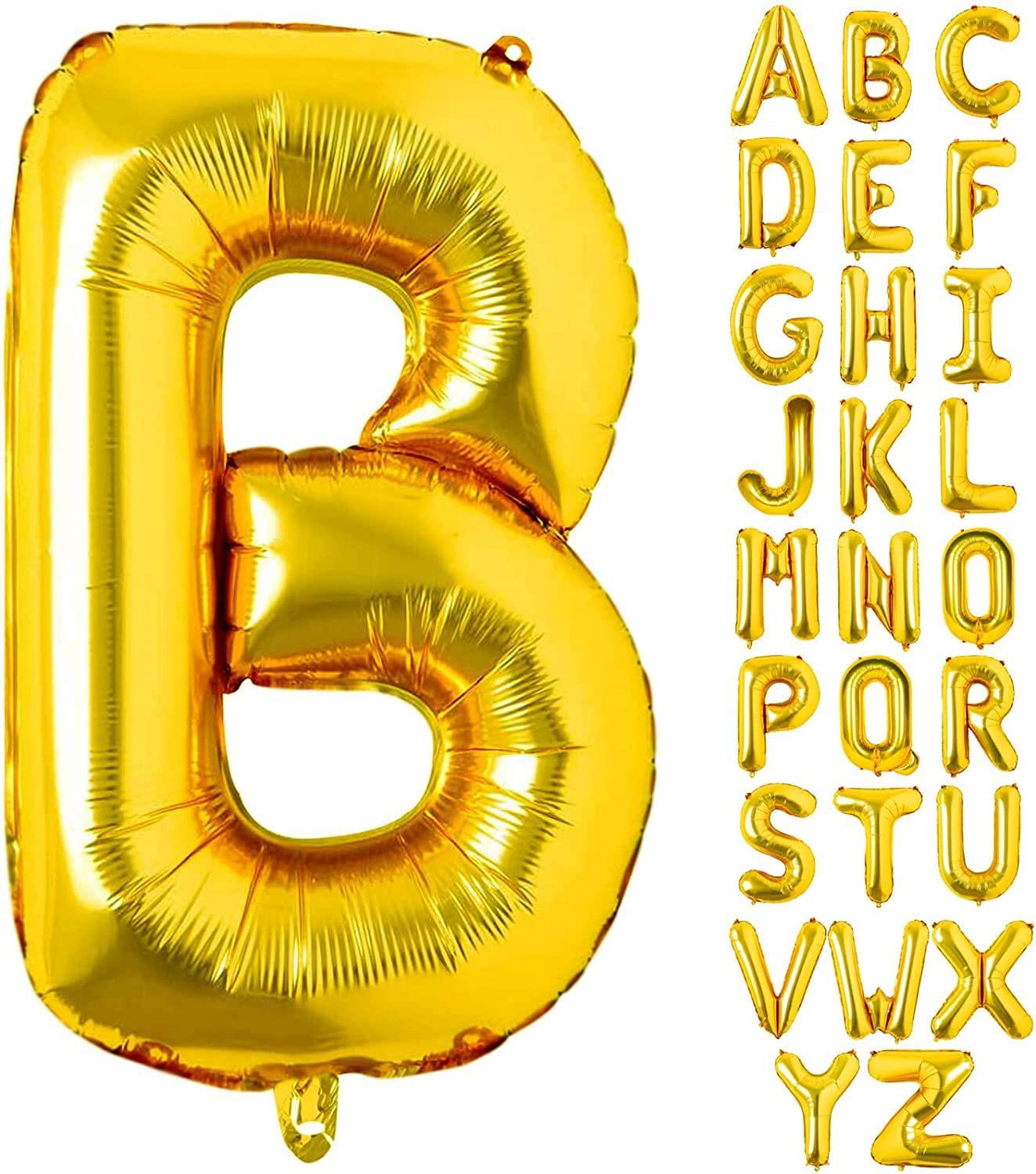 B Harf Gold Folyo Balon16 İnç 36 cm