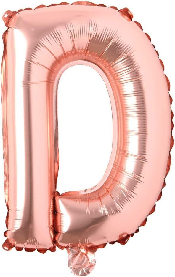 D Harf Rose Gold Folyo Balon16 İnç 36 cm