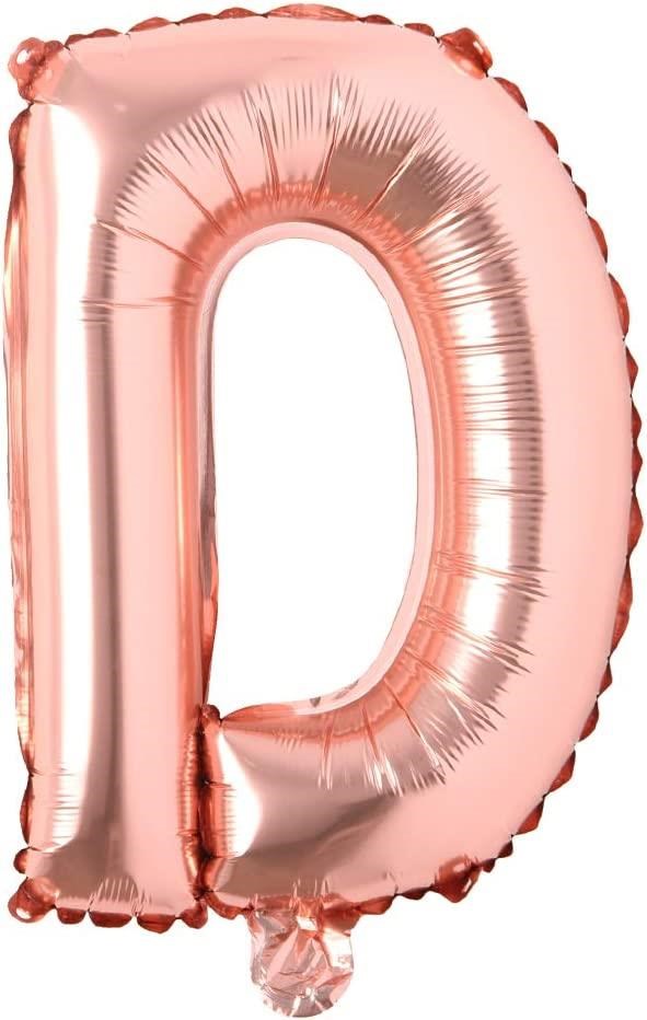 D Harf Rose Gold Folyo Balon16 İnç 36 cm