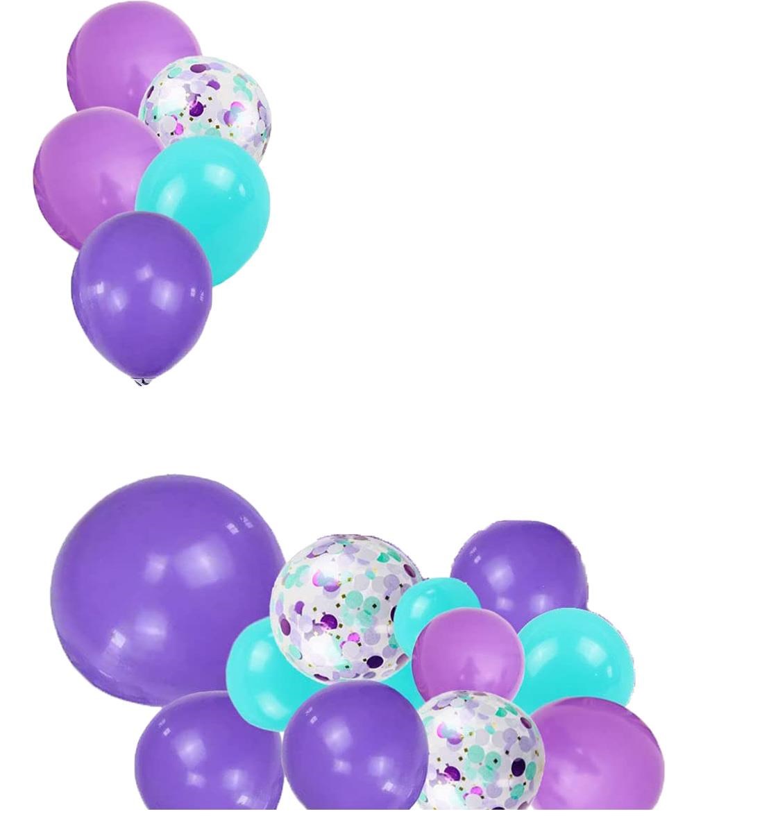 Deniz Kızı Konsepti Balon Seti 17 Adet  Balon