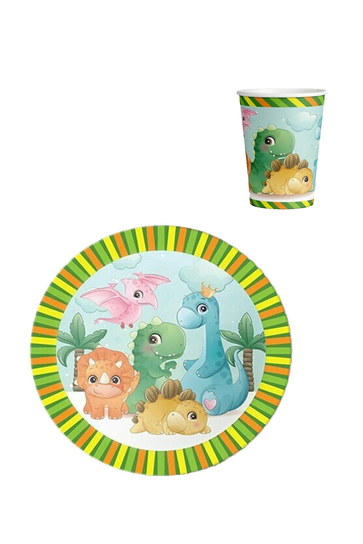 Dinazor Tabak Bardak Set 8'li 