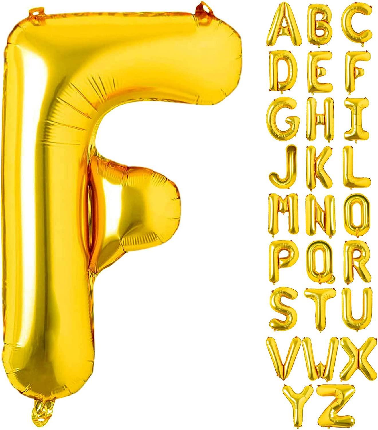 F Harf Gold Folyo Balon16 İnç 36 cm