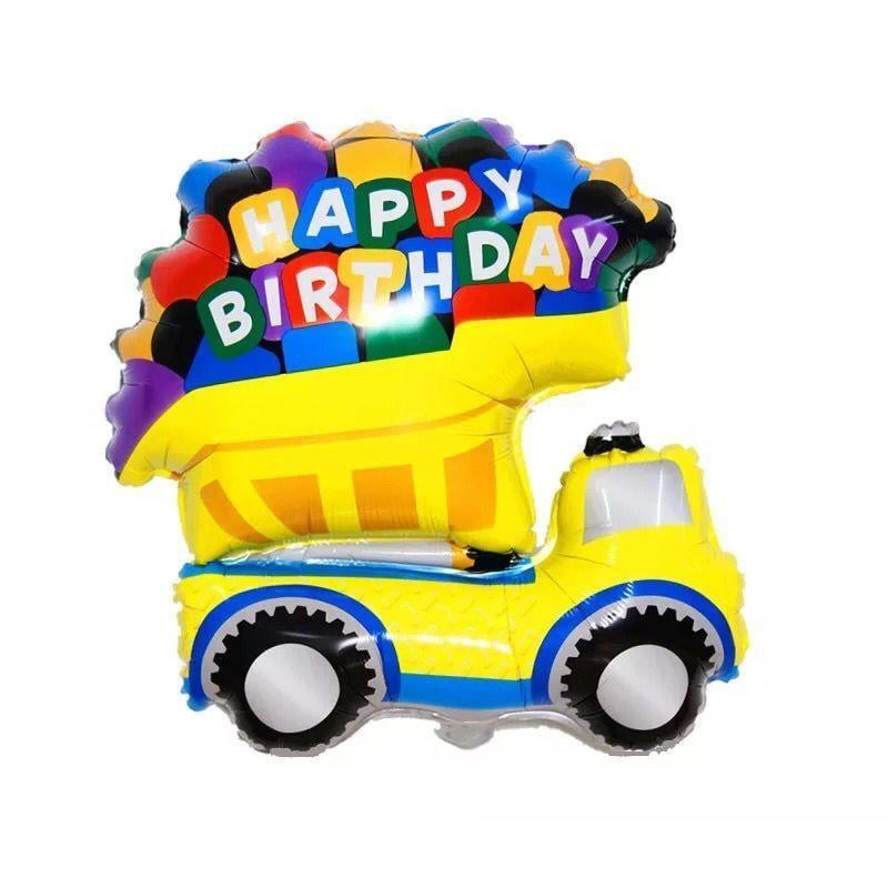 Happy Birthday Kamyon  Folyo Balon 80 cm İnşaat Temalı Parti Malzemesi