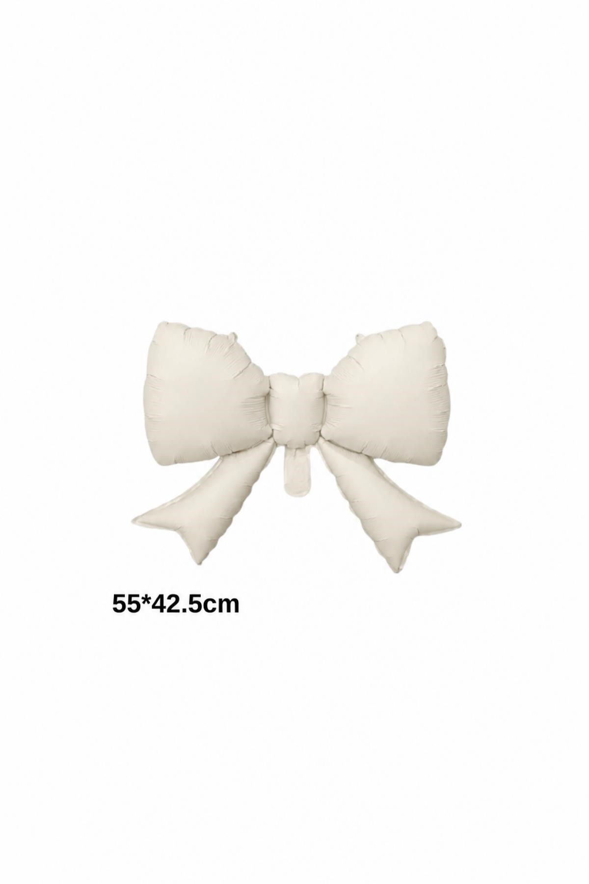 Krem Kurdele Fiyonk Folyo Balon 55x42.5 cm