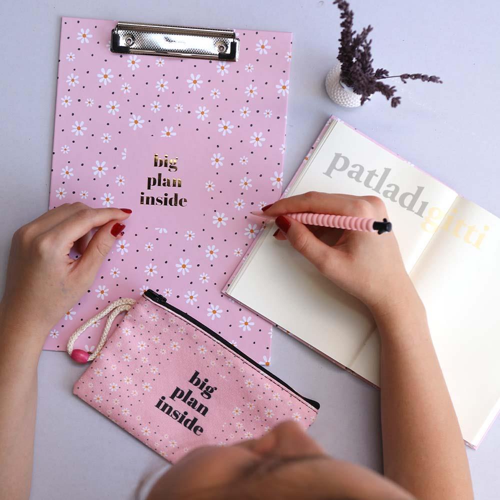 Papatya Big Plan Inside Tasarımlı Sekreterlik Defter Kalemlik Hediye Seti