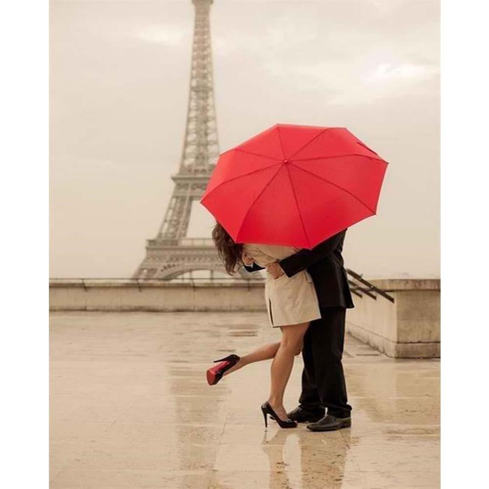 Paris'te Aşk 3 Tuvale Gerili Sayılarla Boyama Hobi Seti 40x50 cm