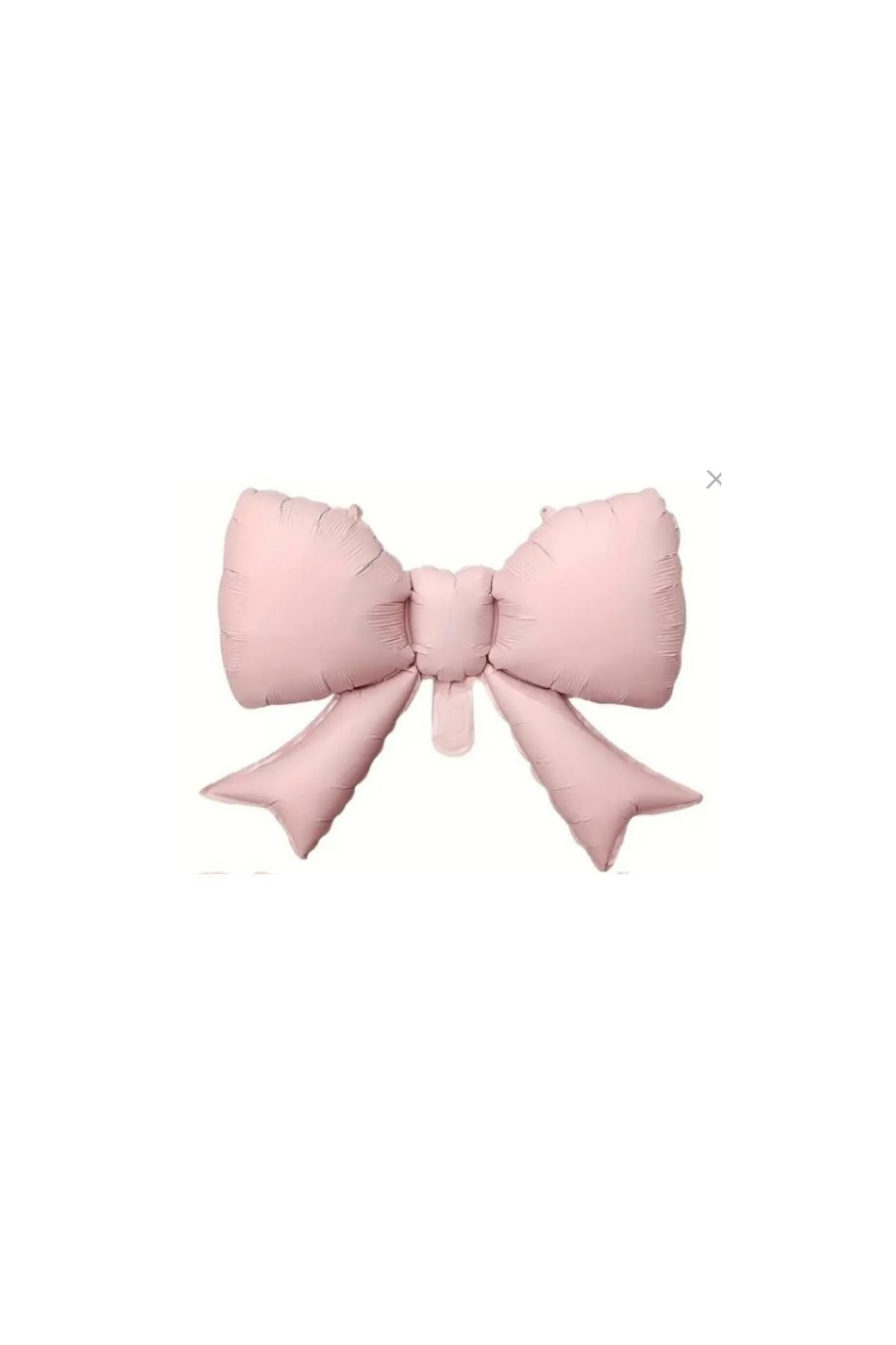 Pembe Kurdele Fiyonk Folyo Balon 55x42.5 cm