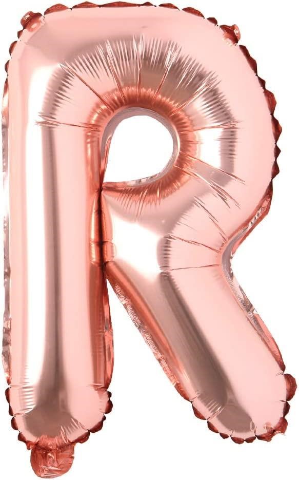 R Harf Rose Gold Folyo Balon16 İnç 36 cm