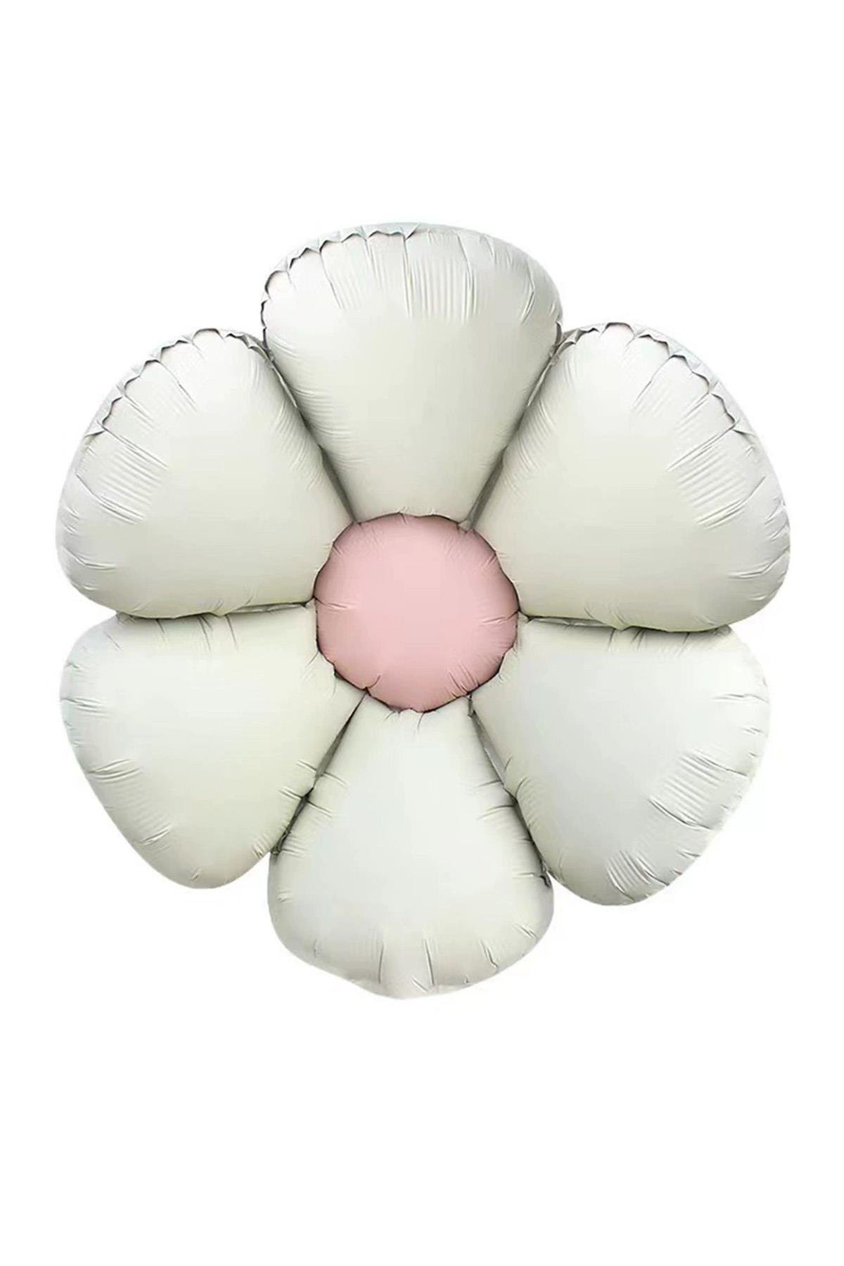 Retro Papatya Pastel Folyo Balon Krem 60 Cm