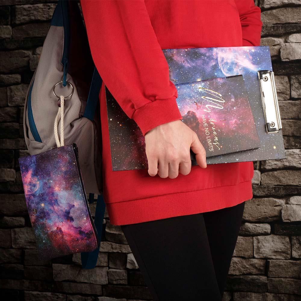Space Uzay Tasarımlı Sekreterlik Defter Kalemlik Hediye Seti