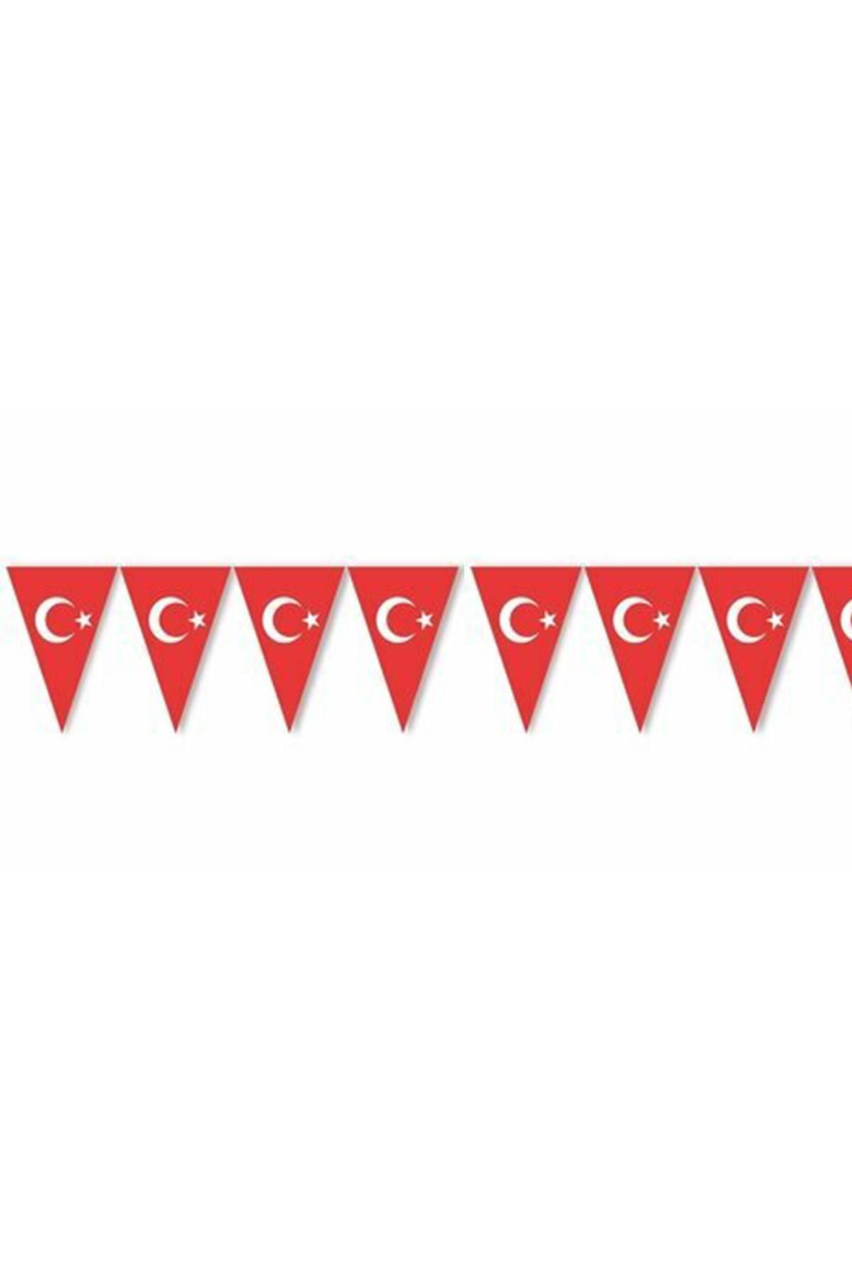 Türk Bayrağı Üçgen Flama Kutlama Seti