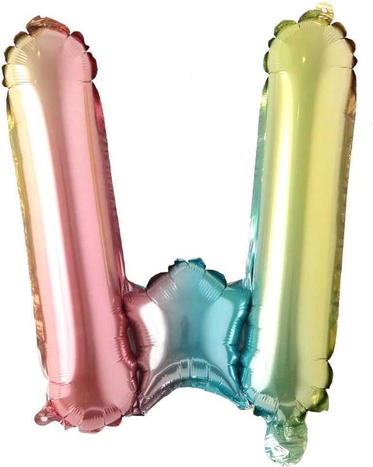 W Harf Gökkuşağı Folyo Balon16 İnç 36 cm