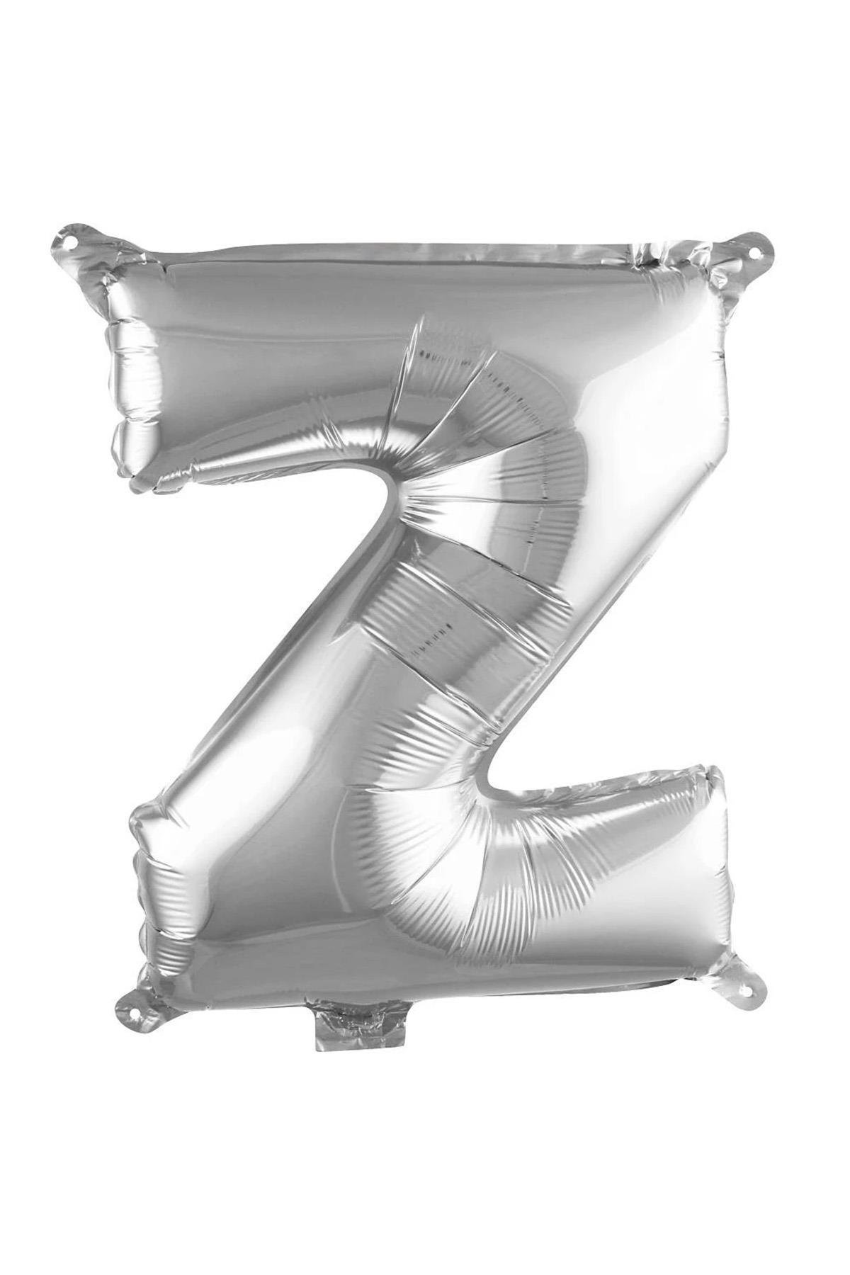 Z Harf Gümüş Folyo Balon16 İnç 36 cm