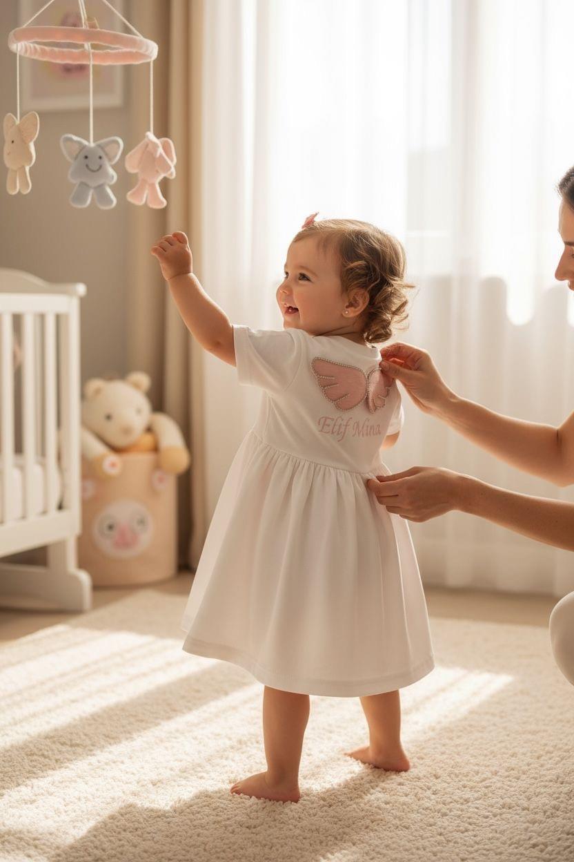 Angel Glam Kanatlı Çocuk Elbisesi