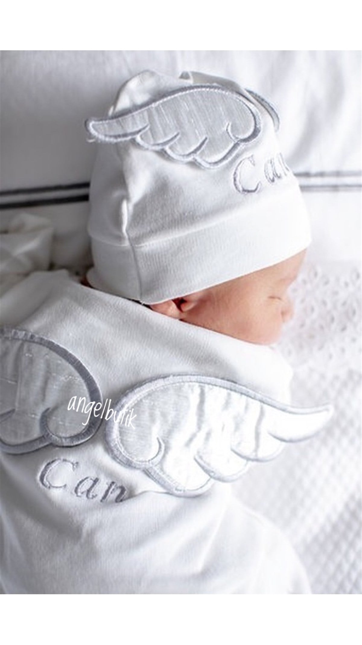 Ariel Nakışlı Melek Kanatlı Tulum Seti