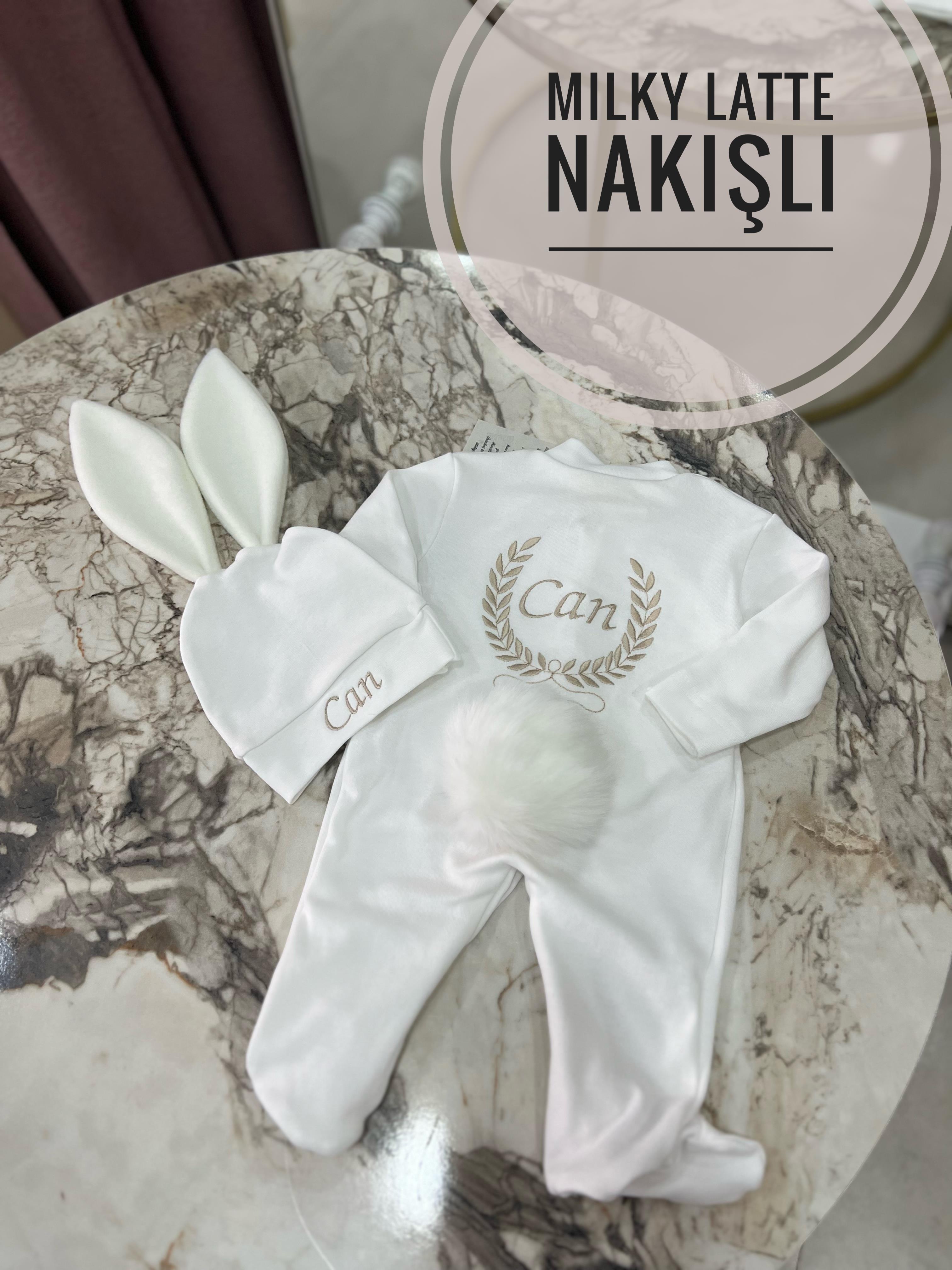 Blessing Nakışlı Tavşan Bebek Tulum Seti