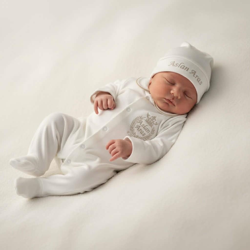 David Biye Detaylı Bebek Tulum Seti