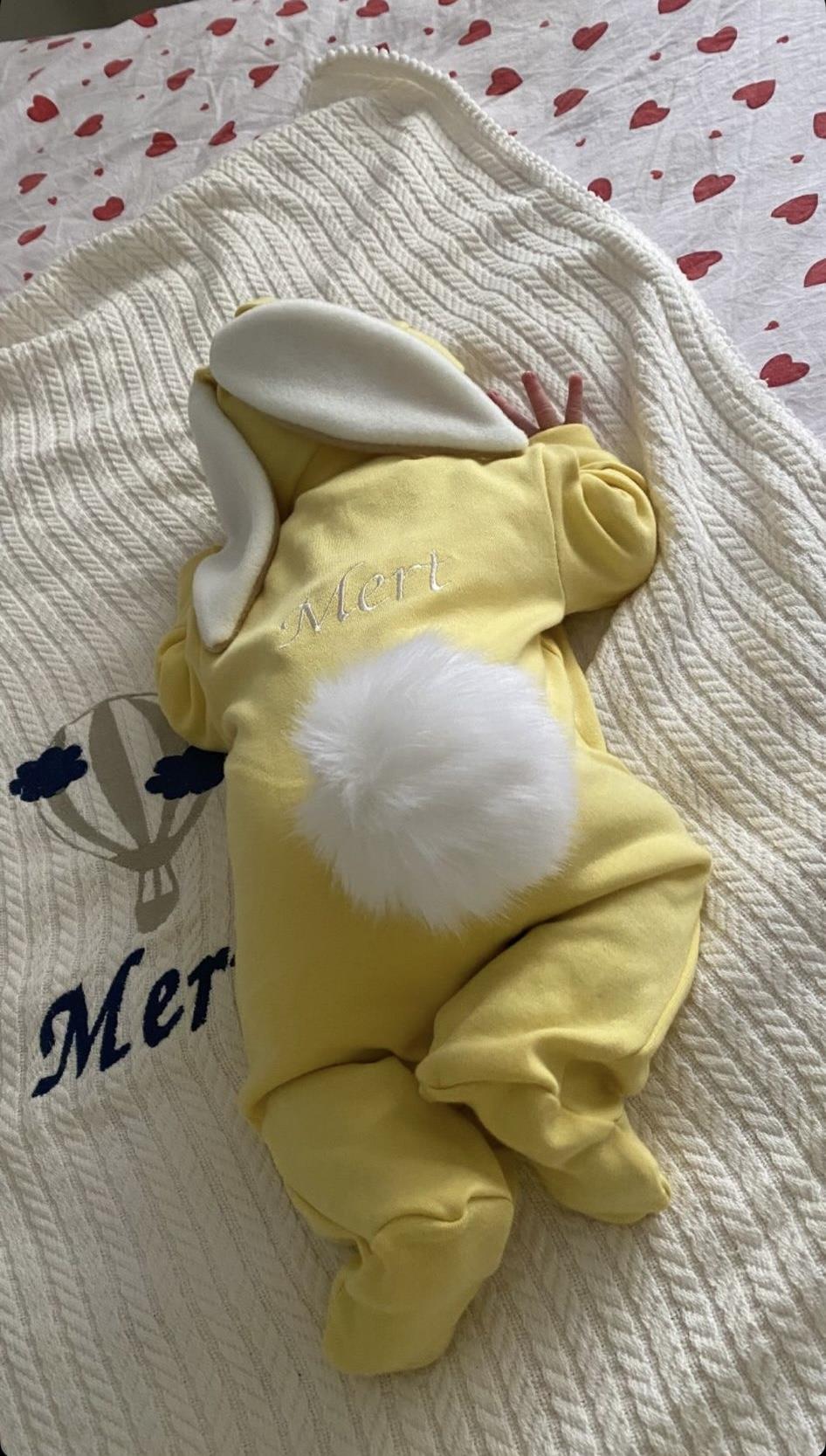 Honey Sarı Tavşan Bebek Tulumu