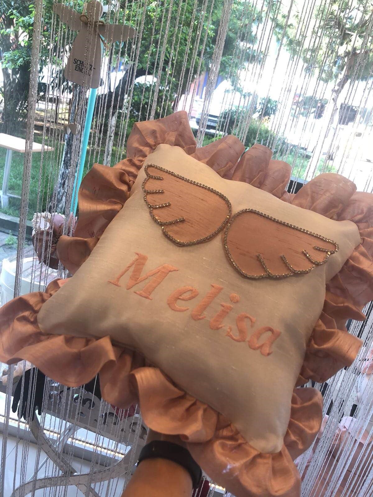 İpek Melek Kanatlı Takı Yastığı
