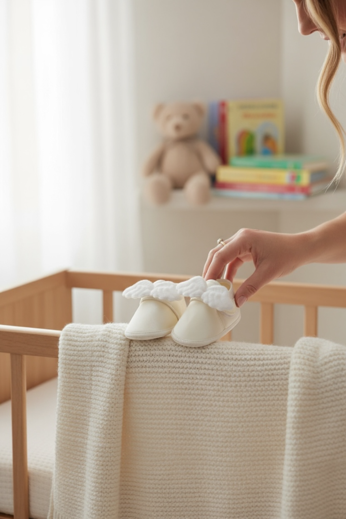 Knox Melek Kanatlı Erkek Bebek Patiği