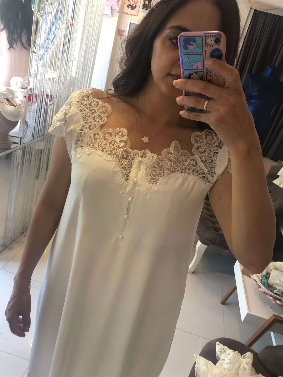 Özel Dikim Audrey Lohusa Geceliği