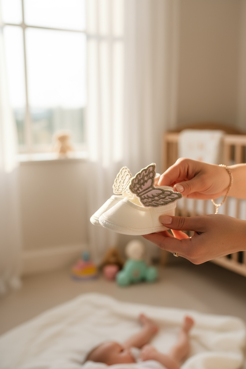 Rachel Nakışlı Melek Kanatlı Patik