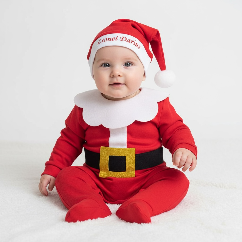 Baby Santa İsimli Noel Baba Yılbaşı Bebek Tulumu