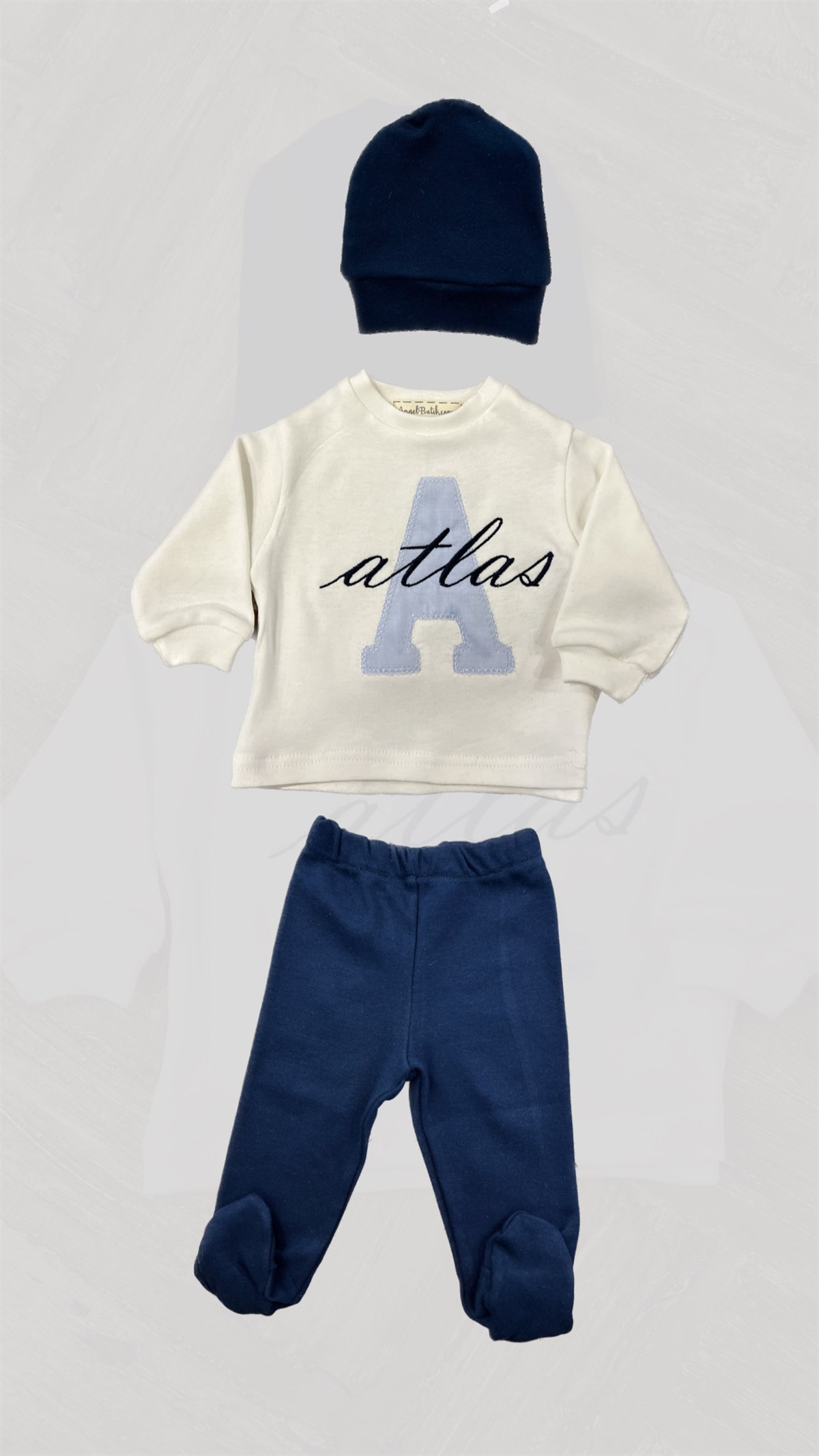 Collage Nakışlı Bebek Eşofman Takımı