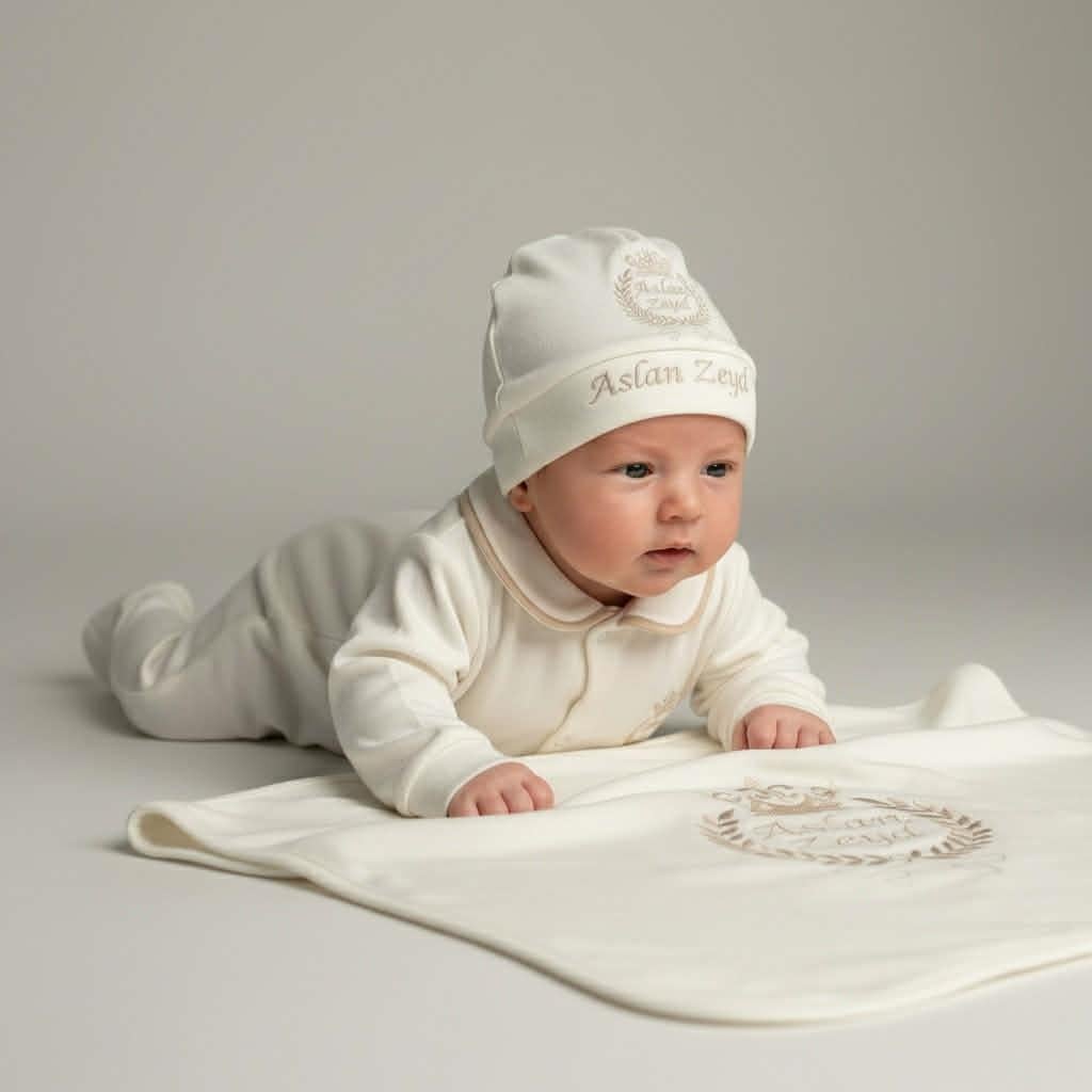 David Biye Detaylı Bebek Tulum Seti