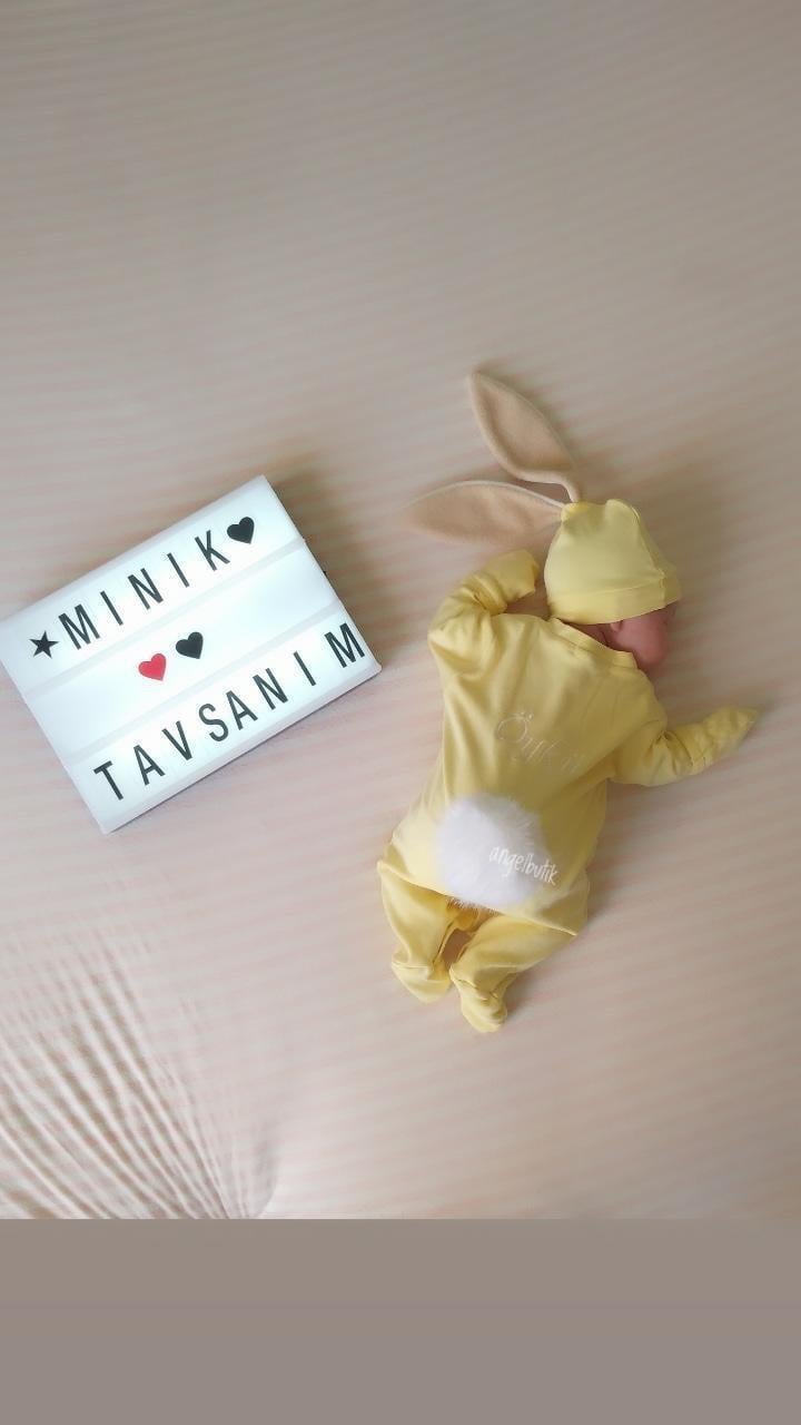 Honey Sarı Tavşan Bebek Tulumu